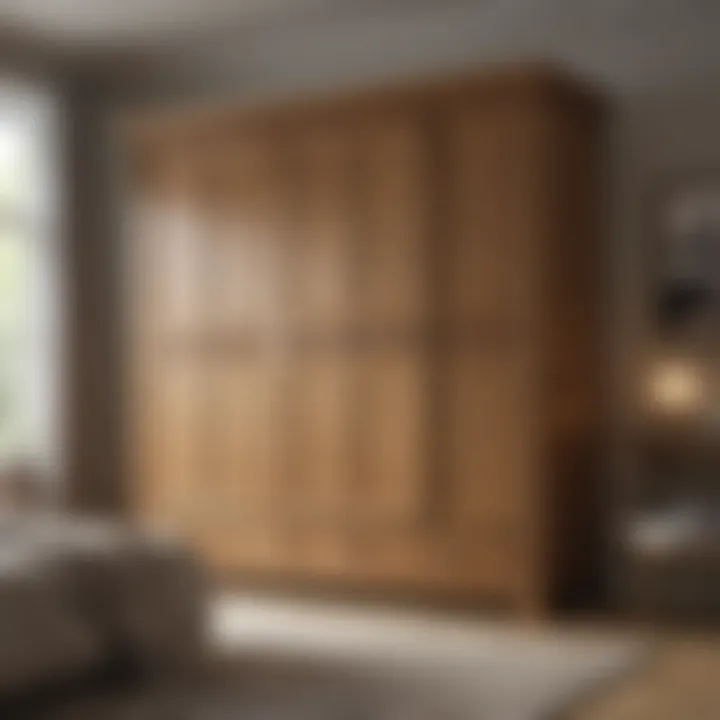 Oak Wardrobe with King Size Bed