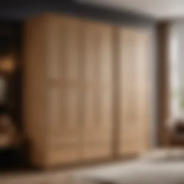 Luxurious light oak wardrobe with ample storage