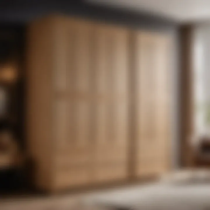 Luxurious light oak wardrobe with ample storage