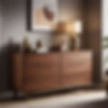 Functional Dresser Design Stylish walnut wood dresser with minimalist yet functional design