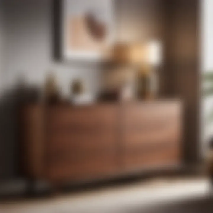 Functional Dresser Design Stylish walnut wood dresser with minimalist yet functional design