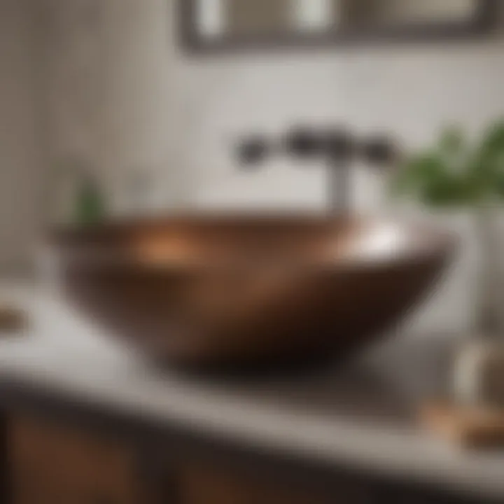 Sleek Integration of Oil Rubbed Bronze Sink in Modern Bathroom Oil rubbed bronze sink in modern bathroom setting