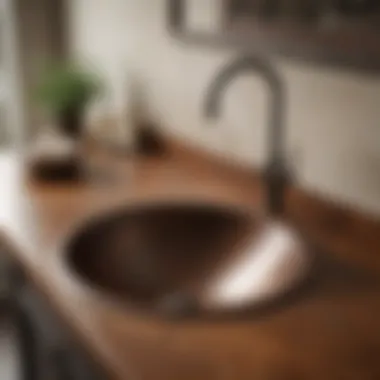 Seamless Undermount Installation of Oil Rubbed Bronze Sink Undermount installation of oil rubbed bronze sink