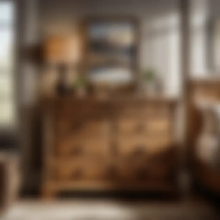 Rustic Pine Bedroom Dresser with Antique Hardware Rustic Pine Bedroom Dresser with Antique Hardware
