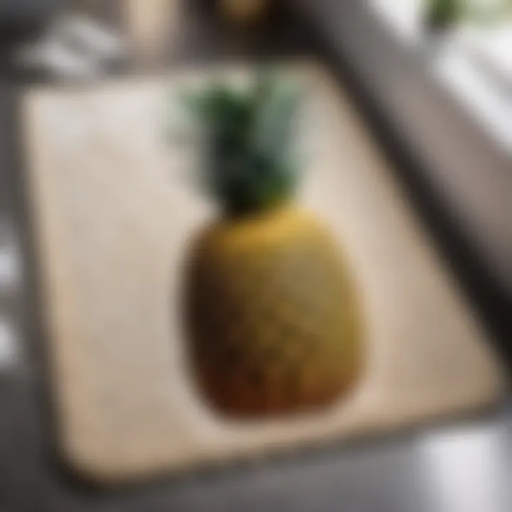 Opulent Pineapple Bath Mat Pineapple Bath Mat