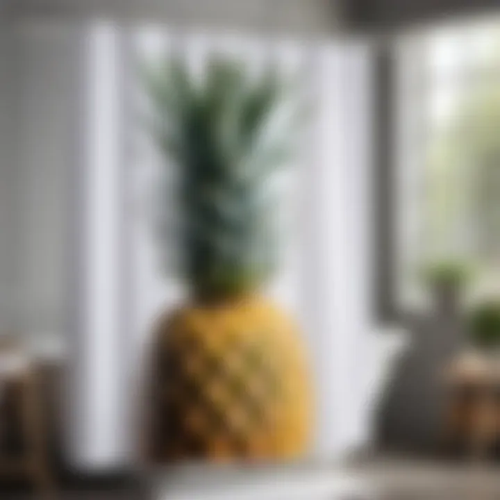 Graceful Pineapple Shower Curtain Pineapple Shower Curtain