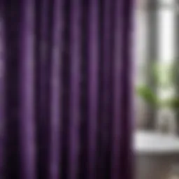 Elegant Purple Floral Shower Curtain