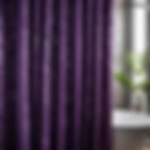 Elegant Purple Floral Shower Curtain