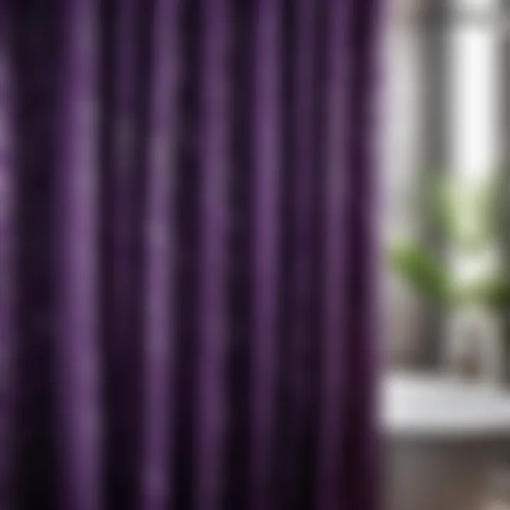 Intricate Floral Patterns in Luxurious Purple Elegant Purple Floral Shower Curtain
