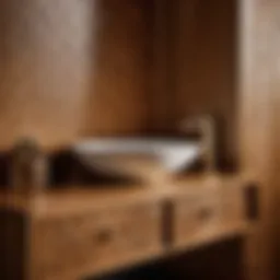 Quarter Sawn Oak Vanity with Intricate Grain Pattern