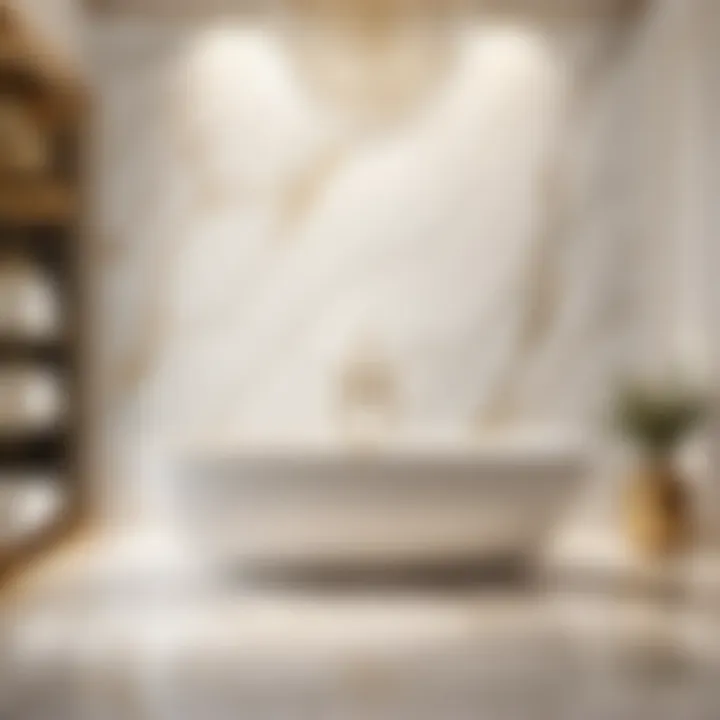 Exquisite Calacatta Gold Marble Bathroom Wall Tile