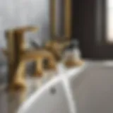 Luxurious Gold Faucet in Bathroom