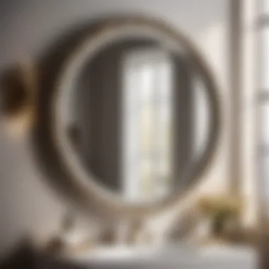 Sleek Silver Mirror Reflecting Sophistication Chic Silver Mirror in Bathroom