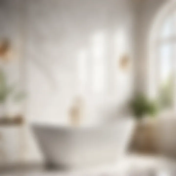 Marble Bathroom Wall Tiles in Classic White Hue