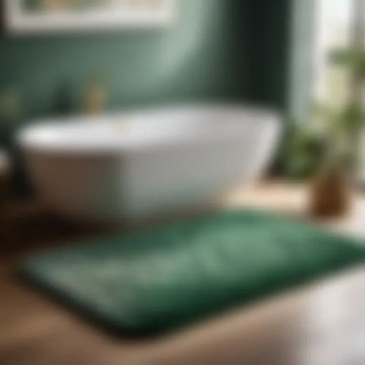 Elegantly Designed Sage Bath Mat Set in Luxurious Green Hue