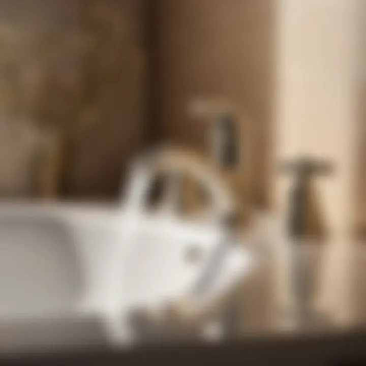 Elegance in Comparison Comparative image showing satin nickel finish bathroom faucet against other finishes