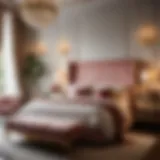 Plush Elegance Elegant bedroom with plush velvet furnishings