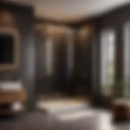 Refined Smoked Glass Bathroom Door Design