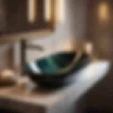 Sleek onyx stone bath sink