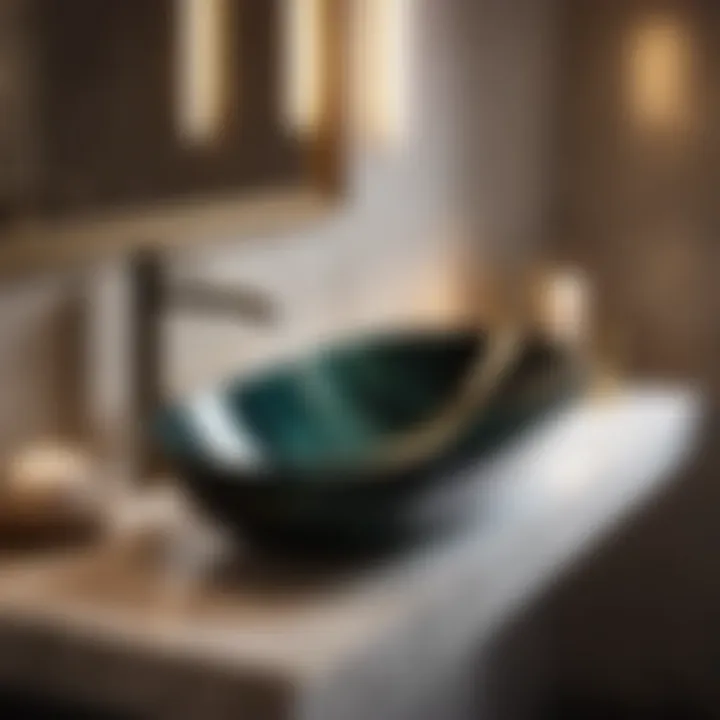 Sleek onyx stone bath sink