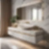 Marble Elegance in Bathroom Vanity Set Elegant vessel bathroom vanity set with marble countertop