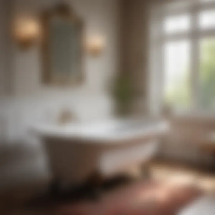 Vintage clawfoot tub in a classic bathroom setting