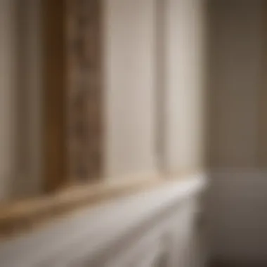 Close-up of intricate wainscoting details in bedroom