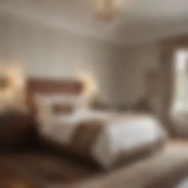 Cozy bedroom featuring traditional wainscoting paneling