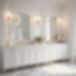 Elegant White Bathroom Vanity with Marble Countertop