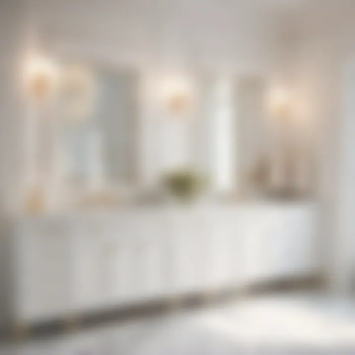 Elegant White Bathroom Vanity with Marble Countertop