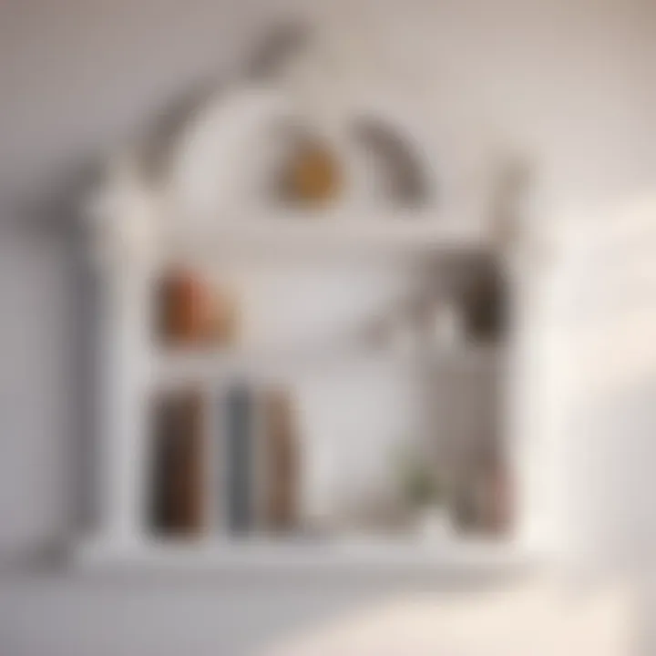 Aesthetic White Bookshelf Decor Elegant white bookshelf with decorative accents