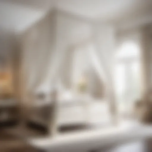 Majestic White Canopy Bed as a Focal Point Elegant White Canopy Bed