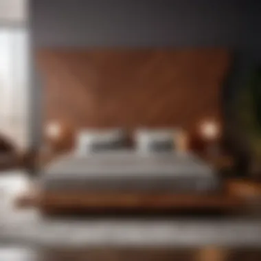 Sleek Geometric Design in Wood Full Size Bed Sleek Geometric Design in Wood Full Size Bed