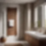 Elegant Wooden Towel Bar in Modern Bathroom Setting