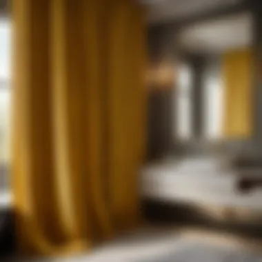Opulent Yellow Velvet Drapes in Bathroom Luxurious Yellow Velvet Bathroom Drapes