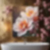 Elegance in Blooms: Abstract Floral Canvas Elegant Abstract Floral Canvas