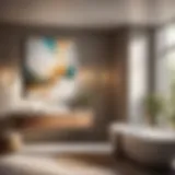 Elegant artwork in bathroom