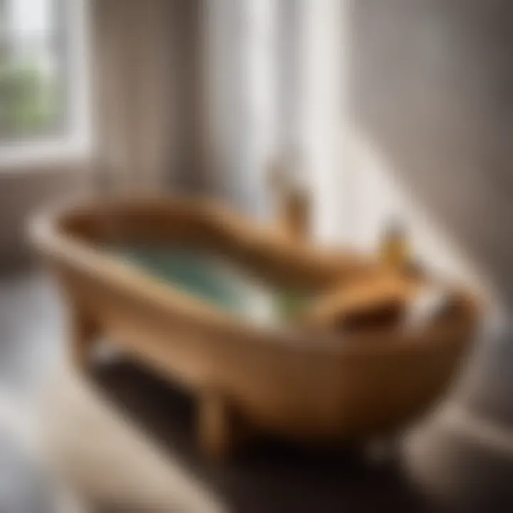 Elegant Bamboo Bathtub Caddy