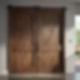Elegant barn door showcasing intricate design