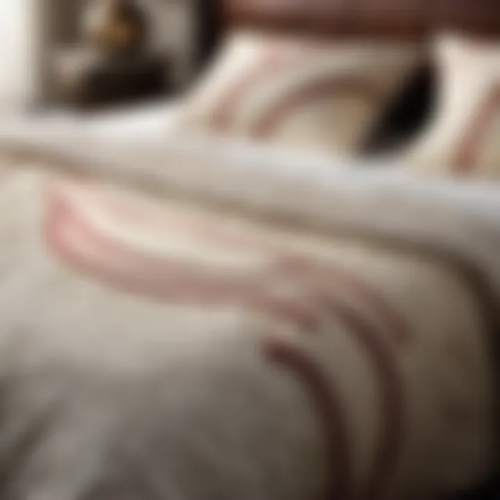 Elegant Baseball Stitching Pattern Bedding