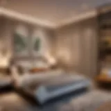 Elegant basement apartment bedroom design