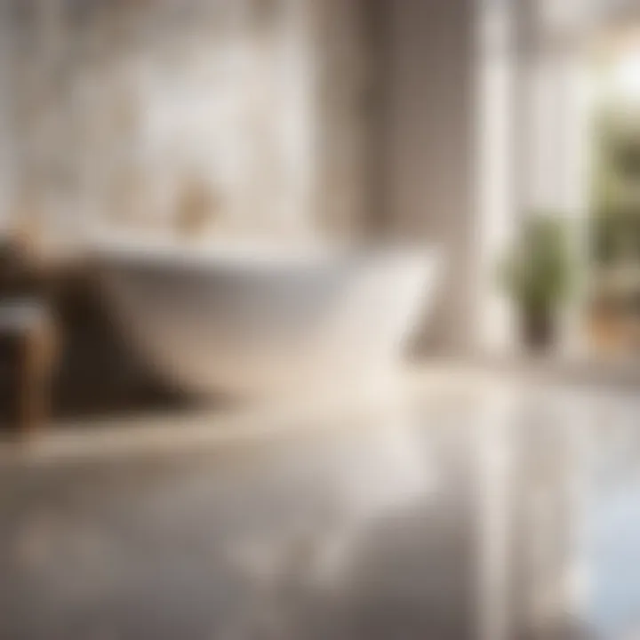 Elegant Bath Tile Adhesive Application