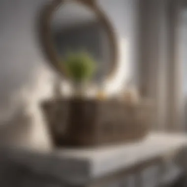 Elegant bathroom basket display