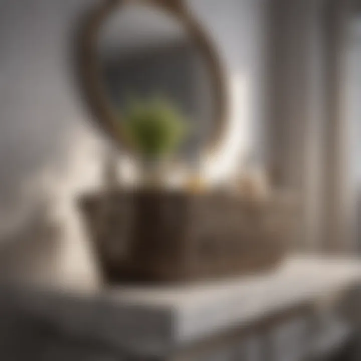 Elegant bathroom basket display