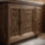 Elegant bathroom cabinet doors with intricate design