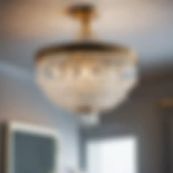 Elegant bathroom chandelier light fixture
