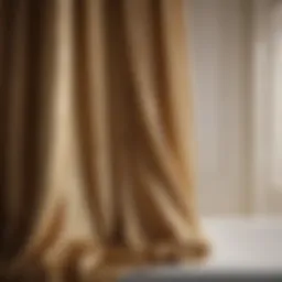 Luxurious Silk Draperies in Bathroom