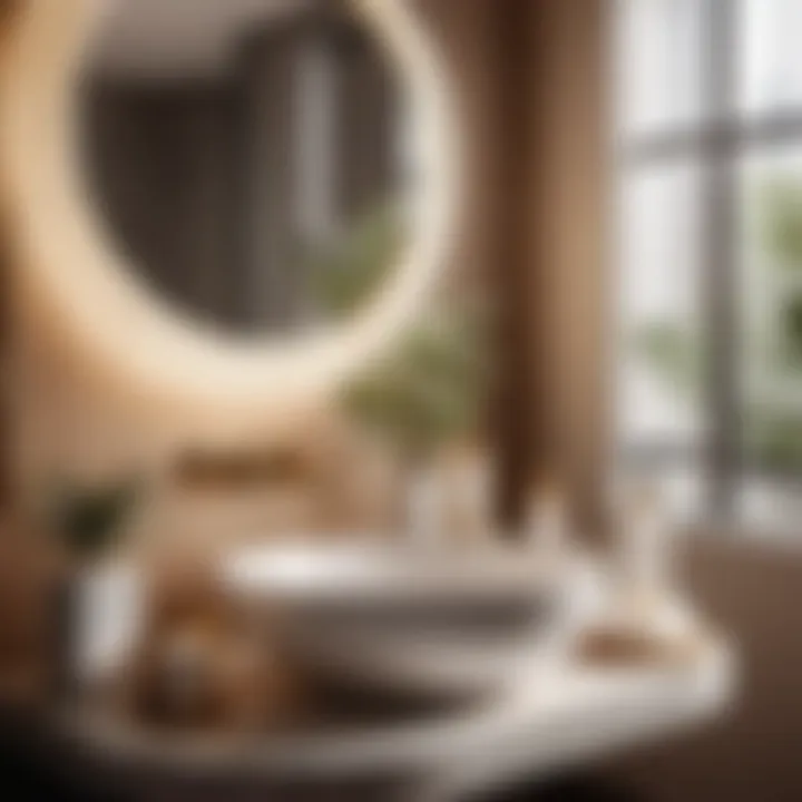 Luxurious Bathroom Ambiance Elegant bathroom decor with lotion organizer