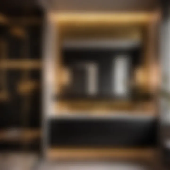 Chic Black and Gold Fixtures in Modern Bathroom Design