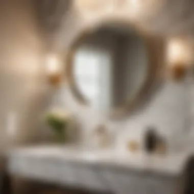 Sophisticated Marble Vanity in Luxurious Bathroom